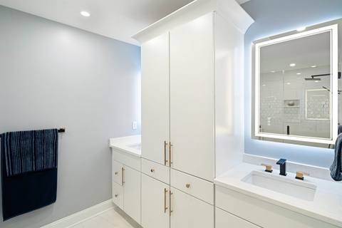 Modern Matching Bathroom Remodel