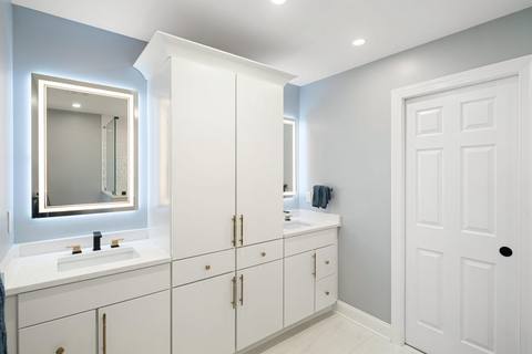 Modern Matching Bathroom Remodel — photo 2