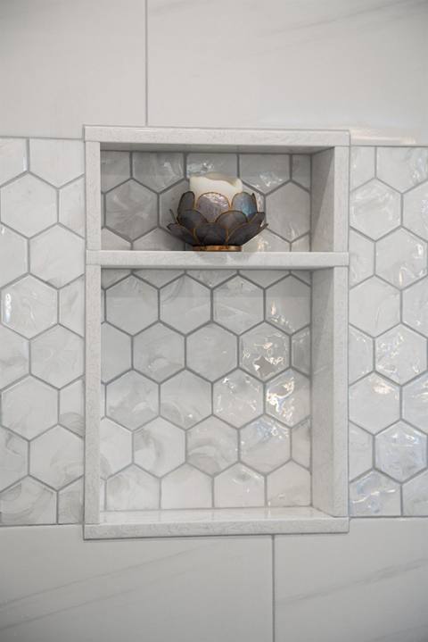 Modern Matching Bathroom Remodel — photo 6