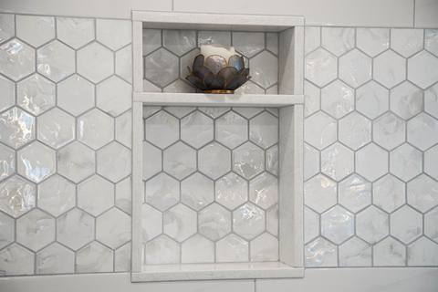 Modern Matching Bathroom Remodel — photo 7