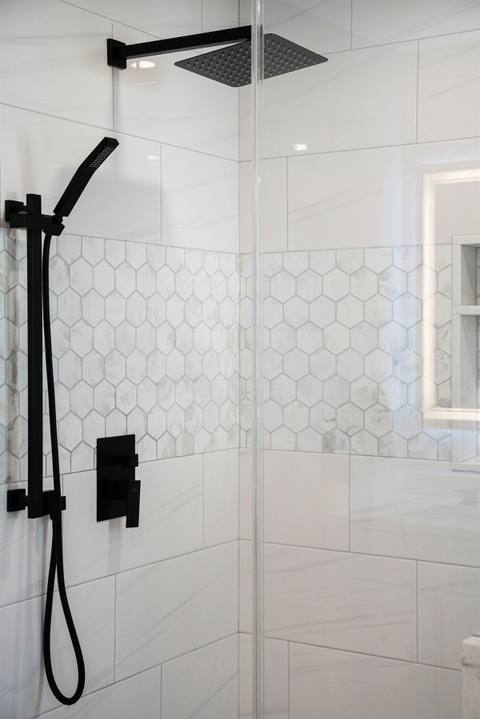 Modern Matching Bathroom Remodel — photo 8